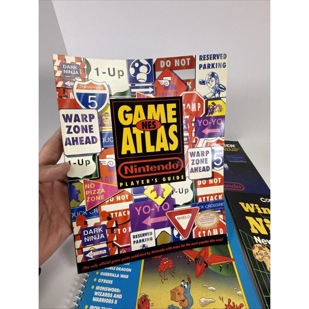 1991 Nintendo Nes Game Atlas Player's Guide All Pages VG + 4 Nintendo Books
